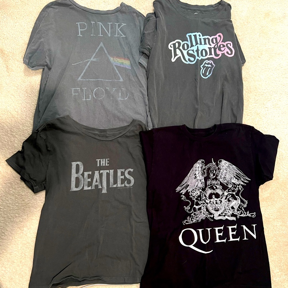 Rock t shirt bundle 4 shirts